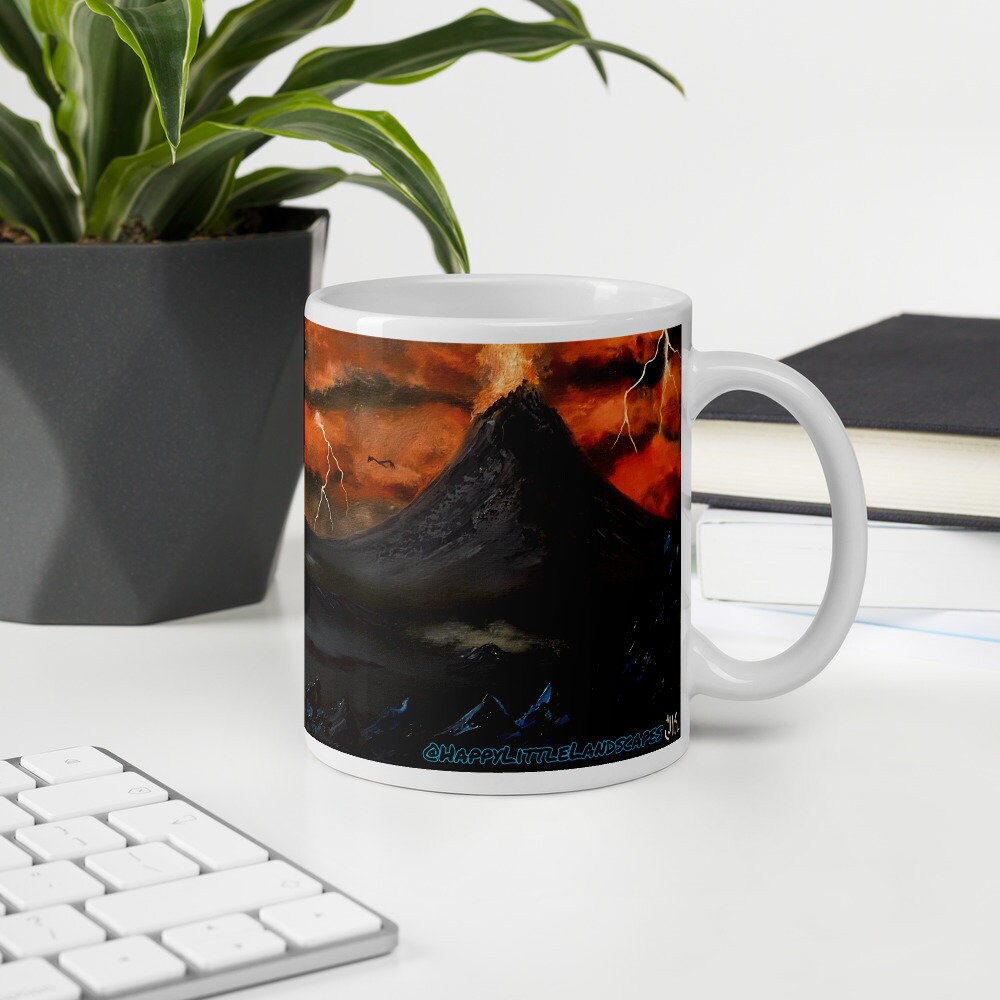 Mordor Lord of the Rings Café / Tasse de thé. Peinture à