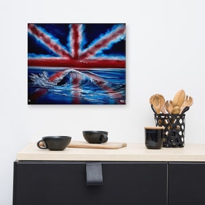 Canvas Print Union Jack British Flag Seascape by PaintWithJosh image 4