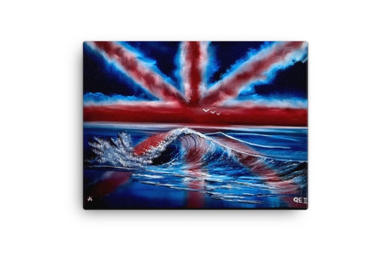 Canvas Print Union Jack British Flag Seascape by PaintWithJosh image 8