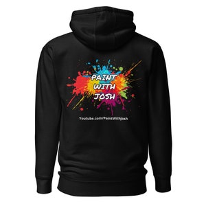Clothing - Hoodie - PaintWithJosh Splatter Logo - Name Customization Available
