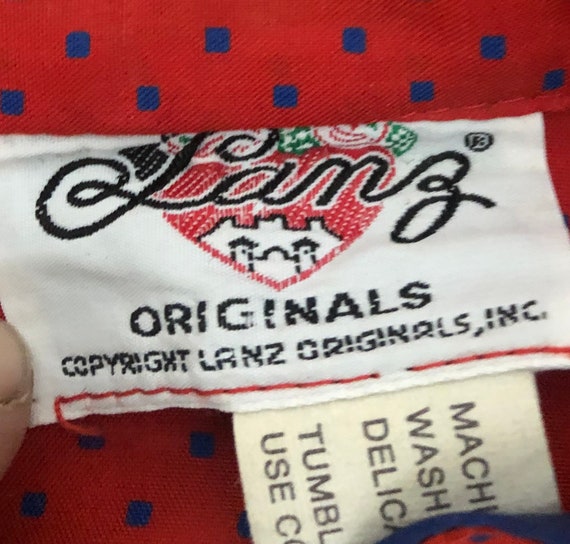 Vintage Lanz Originals red polka dot dress - image 7