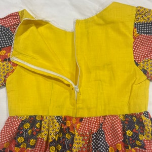Girls handmade patchwork dress 1970s perfection image 5