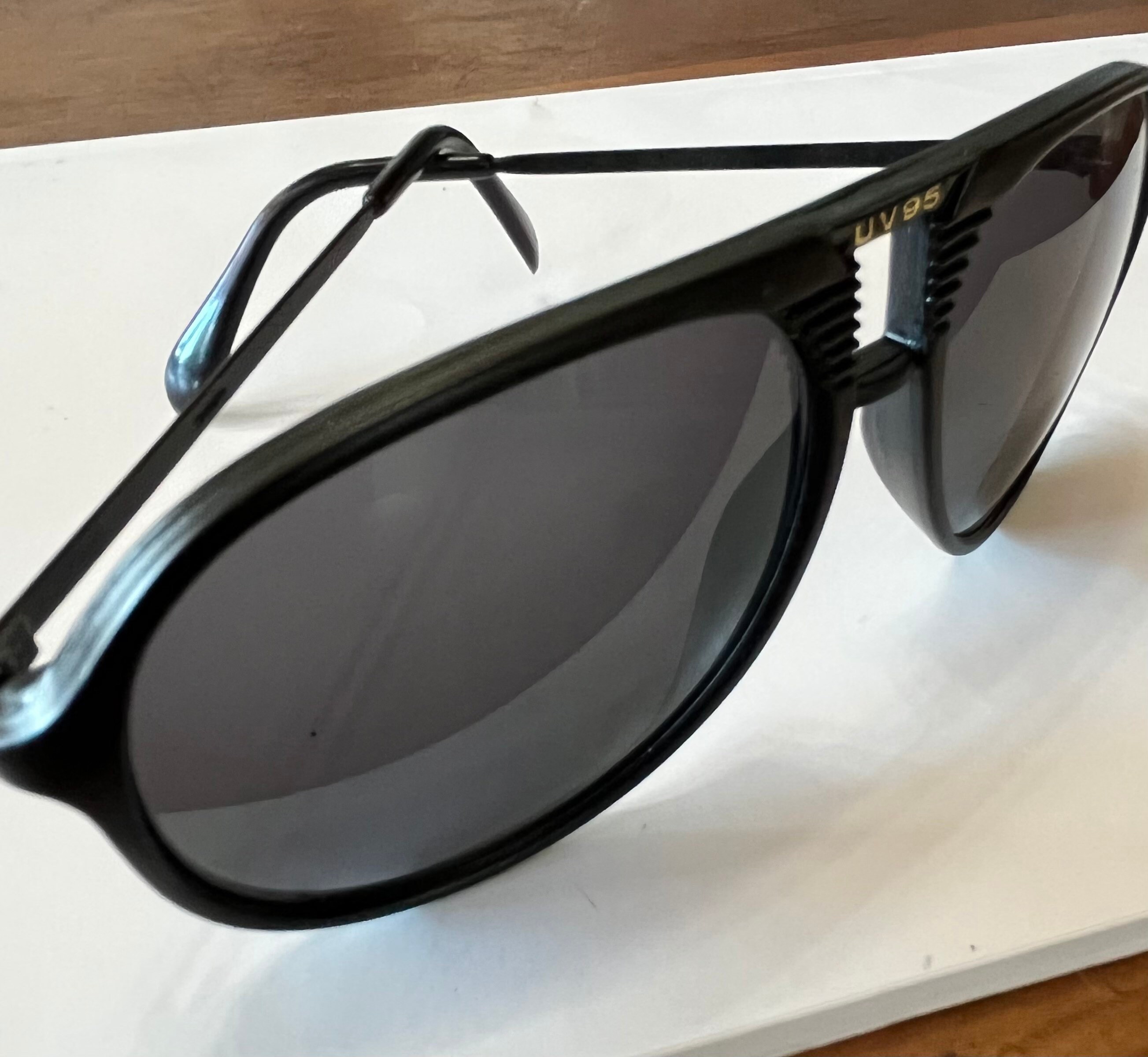 Vintage Gray Lens Ultra-vision Sunglasses New Old Stock. UV-95 