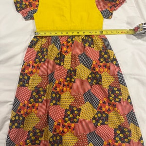 Girls handmade patchwork dress 1970s perfection image 2