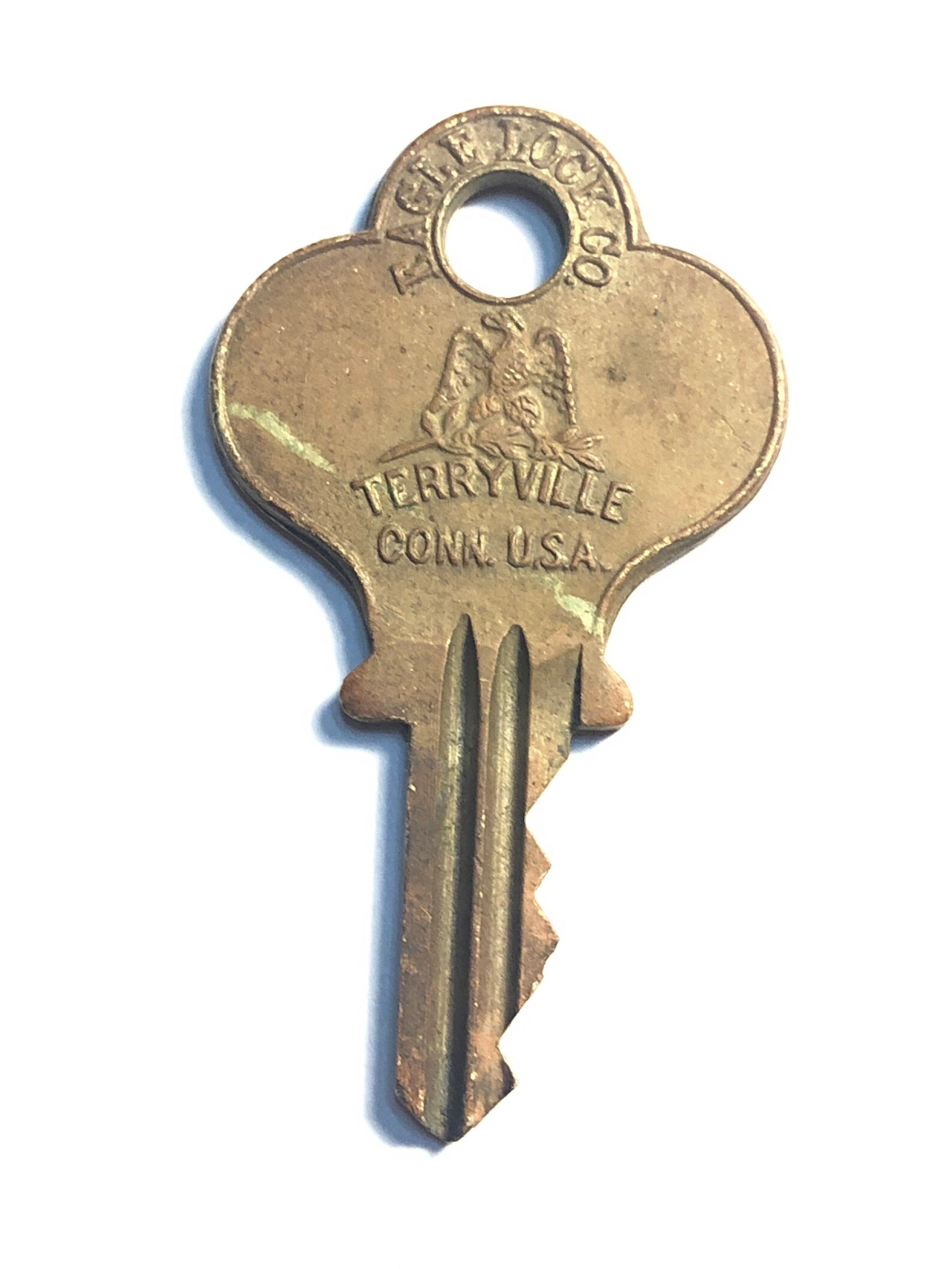 Vintage Eagle Lock Co Brass Key B890 Etsy