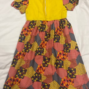 Girls handmade patchwork dress 1970s perfection image 4