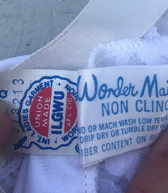 Vintage Wonder Maid ivory full slip ILGWU union m… - image 5