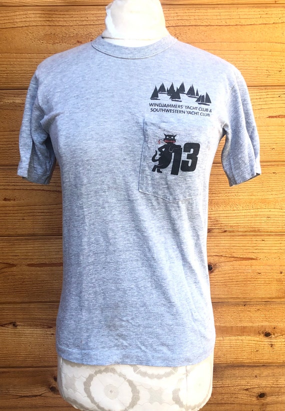 Fourth of July 1980s yacht club race tshirt marina