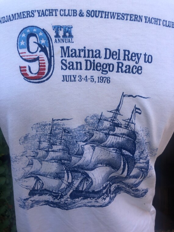 Vintage woman’s tshirt Yacht club July 3 fourth a… - image 2