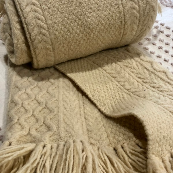 Hand Knit Throw - Etsy