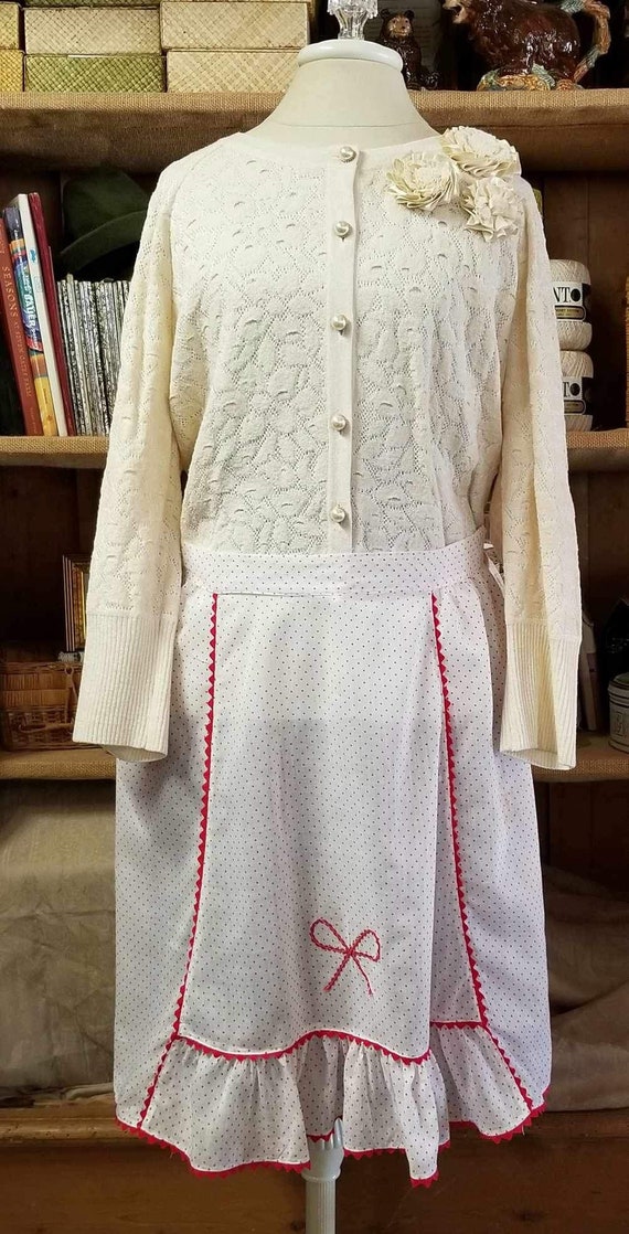 True vintage sheer apron 1950s - image 7