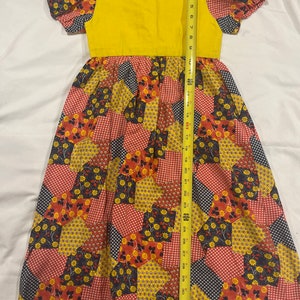 Girls handmade patchwork dress 1970s perfection image 3