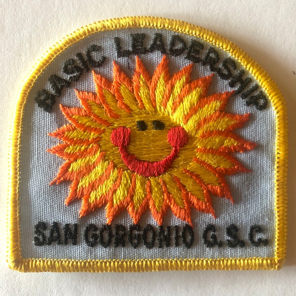 Vintage Girl Scout patch “Basic Leadership” San Gorgonio GSA