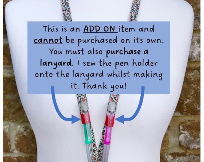 ADD ON ITEM  **Must be purchased with a lanyard listing** Lanyard pen glasses holder