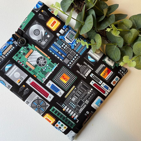Computer Circuit Board Fabric Book Kindle Sleeve