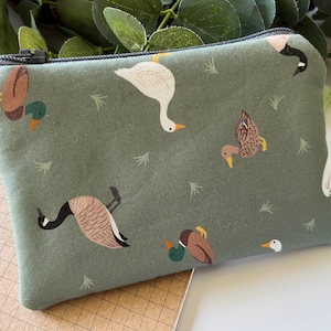 Porte-monnaie/porte-cartes - Tissu canards et oies