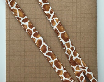 Giraffe skinny fabric lanyard