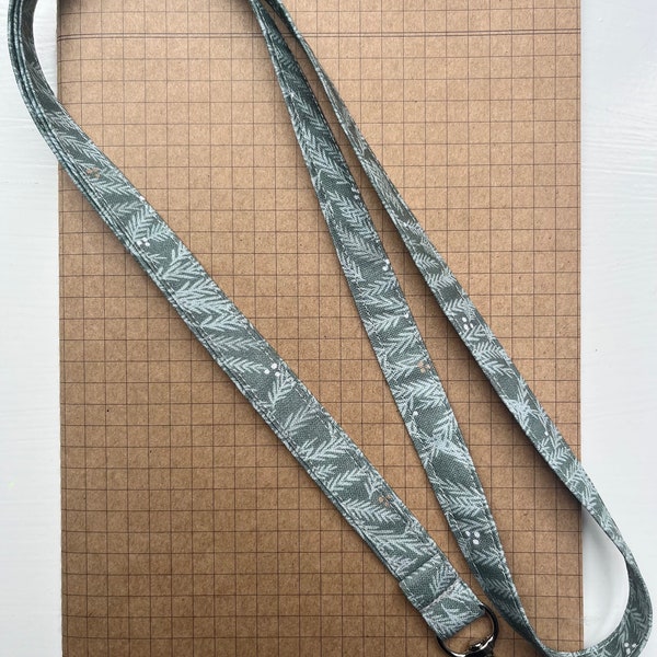 Fir/ pine tree fabric lanyard