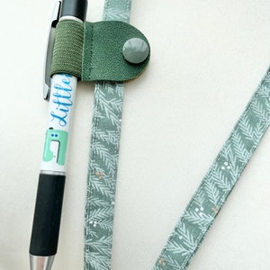 Pop on pen holder, Pen holder for lanyard Faux Suede image 6