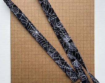 Lanyard - Cobweb skinny fabric lanyard