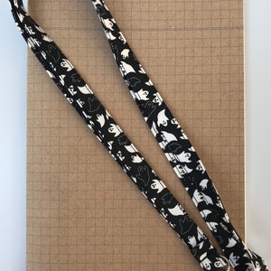 Lanyard - Ghost skinny fabric lanyard