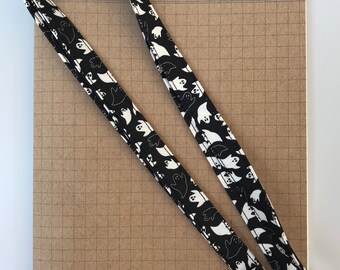 Lanyard - Ghost skinny fabric lanyard