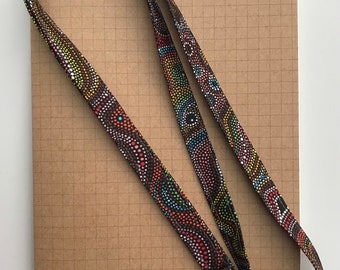 Aboriginal/ Australia Teacher skinny fabric lanyard