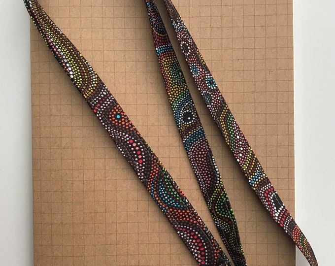 Aboriginal/ Australia Teacher skinny fabric lanyard