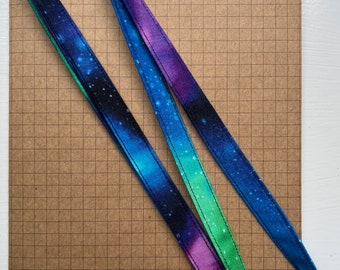 Northern lights Aurora fabric lanyard