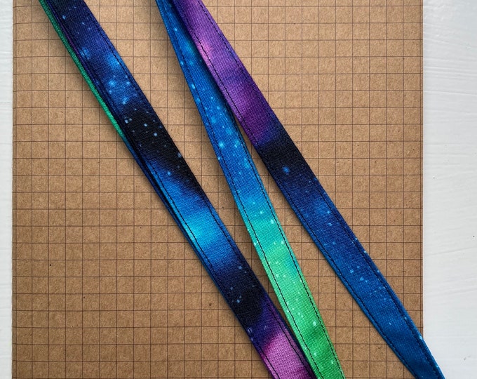 Northern lights Aurora fabric lanyard