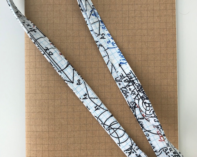 Maths/ algebra fabric lanyard