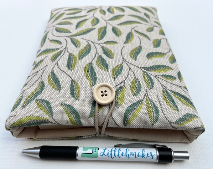 Green Leaf Fabric Book Kindle Sleeve
