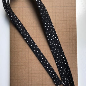 Little Stars - Tour de cou fin en tissu noir