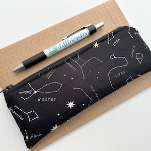 Pencil case, Glasses case, padded - Zodiac, Star Sign, Constellation fabric