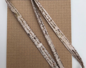 Art/ History/ Maths Teacher skinny fabric lanyard - Leonardo da Vinci writing