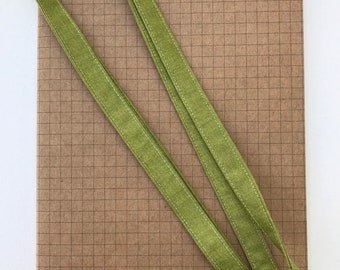 Olive skinny fabric lanyard