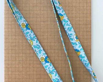 Liberty Trailing Marigold fabric skinny lanyard