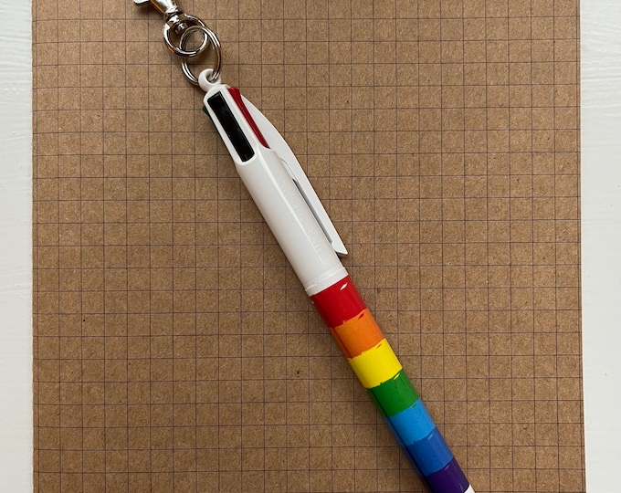 4 colour pen clip for Teachers, Nurses, Supply Staff - Rainbow case
