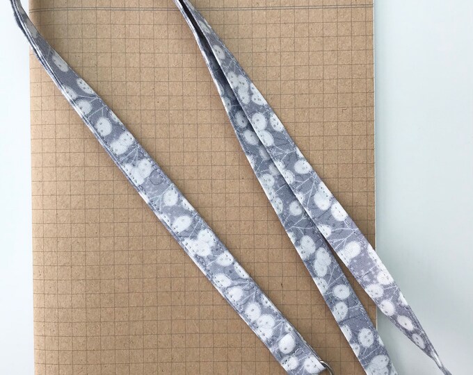 Honesty fabric skinny lanyard