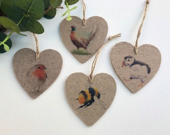 Bird or Bee Valentines Wooden Decoration, Valentines Gift,