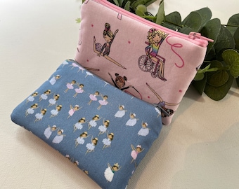 Coin purse - Ballet & Gymnastics fabric