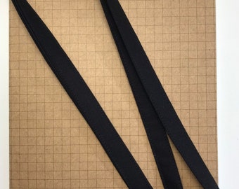 Black skinny fabric lanyard