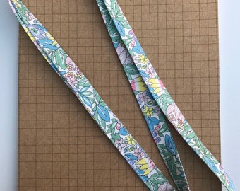 Liberty FlowerShow Spring -  Hyde Floral fabric skinny lanyard