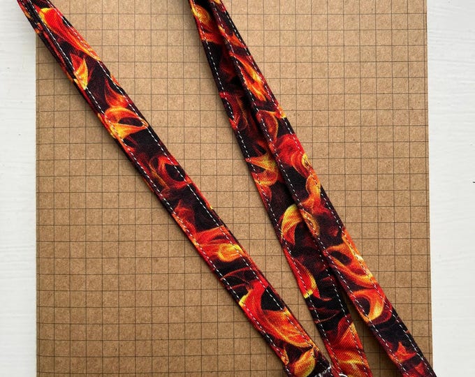 Fire Pyrotechnic skinny fabric lanyard