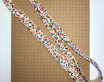 Lanyard - Liberty Orchard Garden - Kimberly and Sarah Autumn fabric skinny lanyard