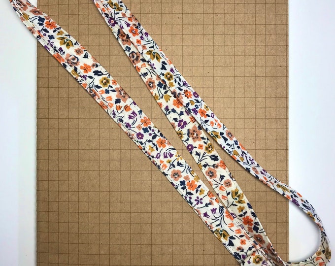 Lanyard - Liberty Orchard Garden - Kimberly and Sarah Autumn fabric skinny lanyard