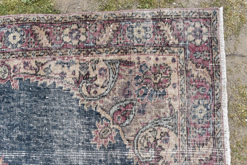 Free Shipping Rug #TR2083 Turkey Rug Low Pile Rug 3.10 x 6.7 Floor Rug Distressed Rug Rug Antique Rug Area Rug Vintage Rug Bohemian