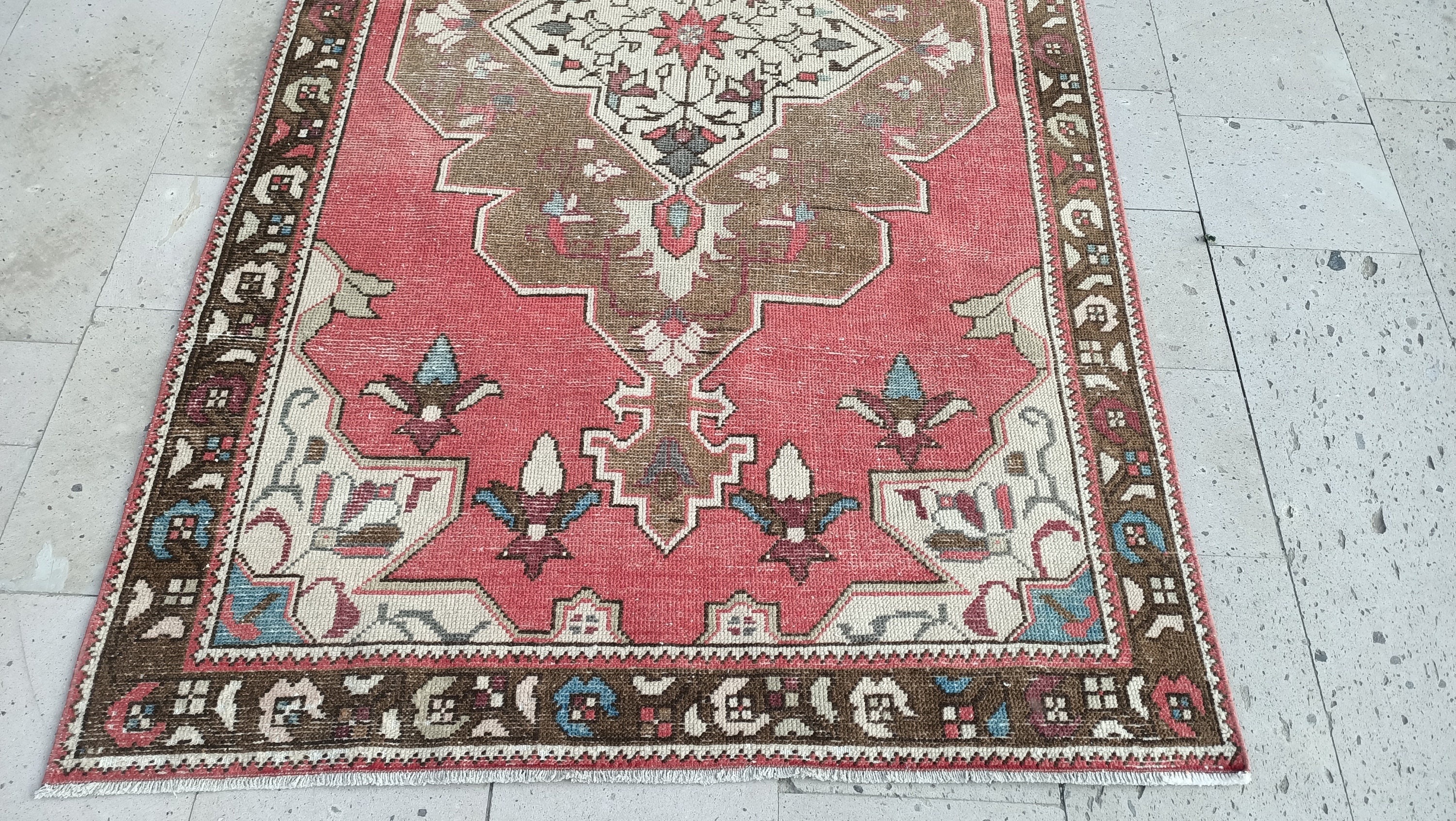 Red wool rugs area rugs FREE SHIPPING 4.3 x 7.5 ft home Etsy