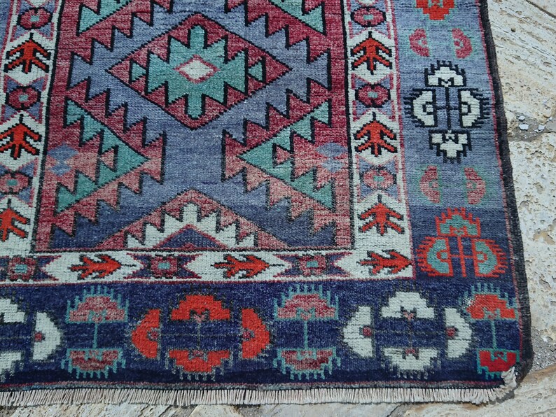 2.10 x 4.3 ft Organic Rug Medium Size Rug Live Rug Free Shipping Rug Floor Traditional Rug #TR2927 Distressed Rug Turkish Wool Rug