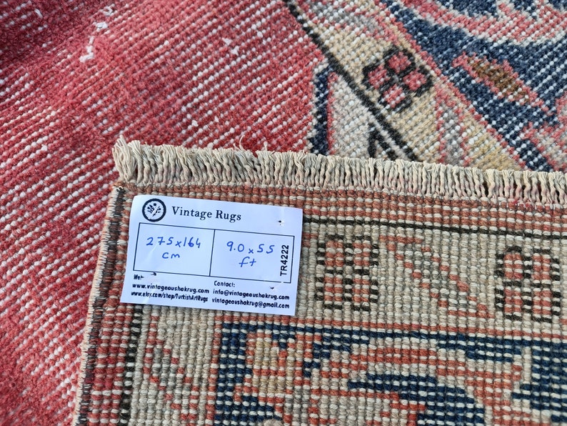 Light Pink Turkish Large Rug Hand Knotted Oushak Vintage Home Etsy